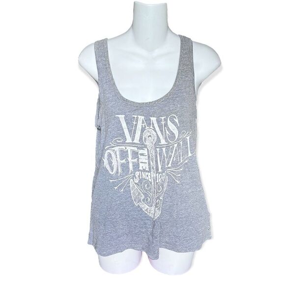 VANS TANK TOP BACK CUTOUT HEATHER GRAY XS - Picture 1 of 6
